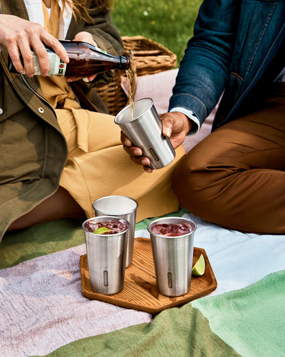 Steel Cup set 20 oz perfect for picnics and iced drinks