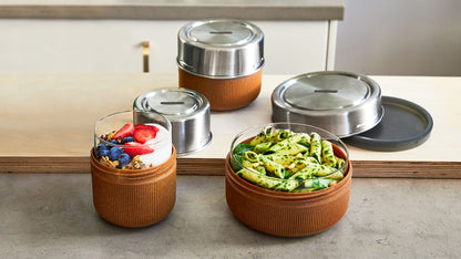 GLASS LUNCH POT